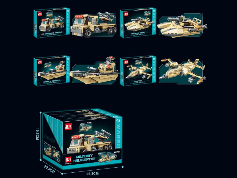 Building Blocks: 4-In-1 Military Helicopter