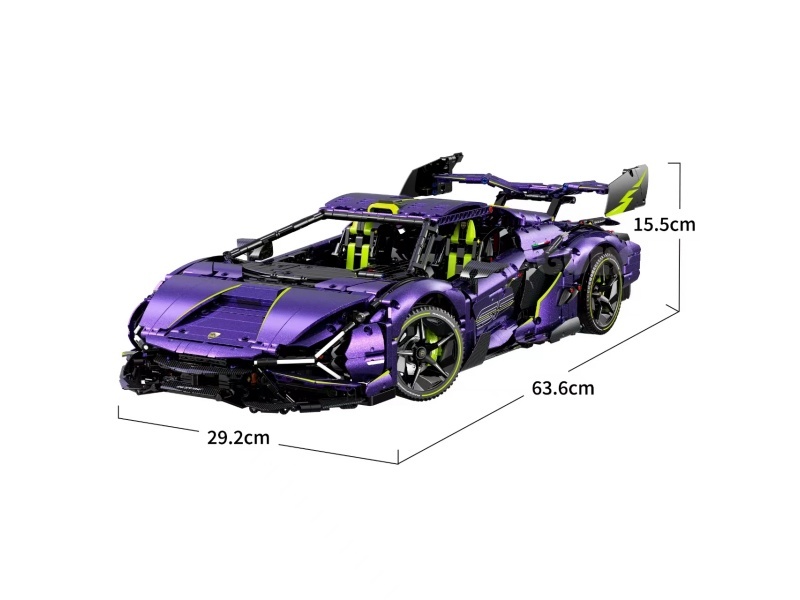 Building Blocks: 1:8 Supercar Series - Lanbo Lightning 3654 Pieces