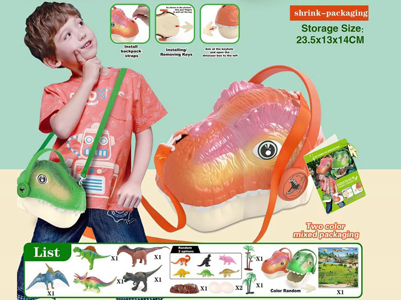 Dinosaur Head Storage Bag Set