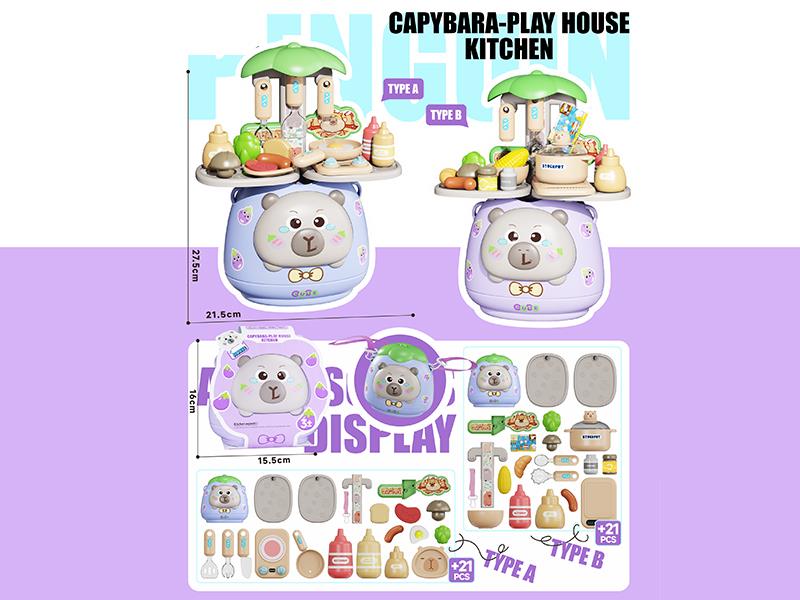 Capybara Shoulder Bag Kitchen Play House Toys