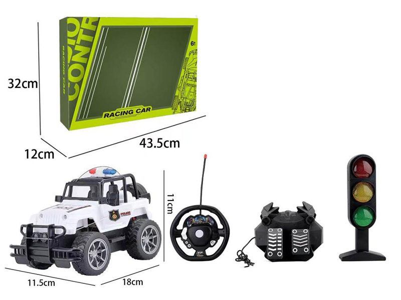 27Hz 1:20 4CH Gravity Sensing Steering Wheel Pedal Remote Control Jeep With Flash Light