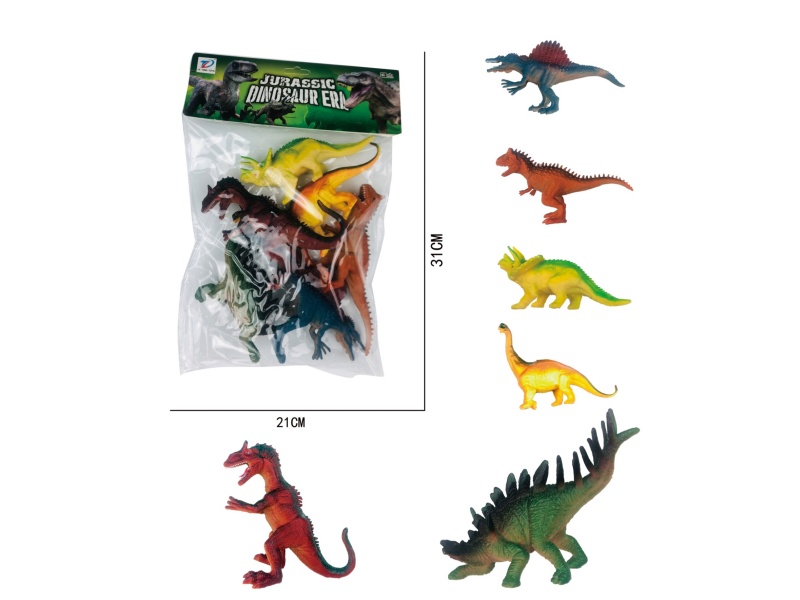 Pvc Simulation Dinosaur 6Pcs