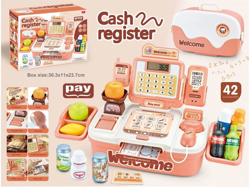 The Toy Cash Register Is Red