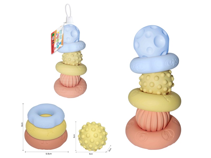 Soft Plastic Jenga Ball 6pcs