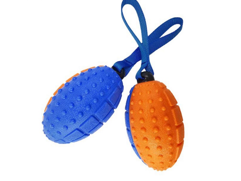 Two-Color Rugby Pet Toy