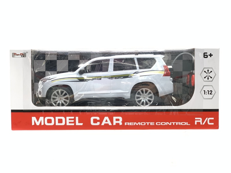 1:12 Four-Way Simulation Toyota Prado Remote Control Car With Lights And A Regular Remote Control