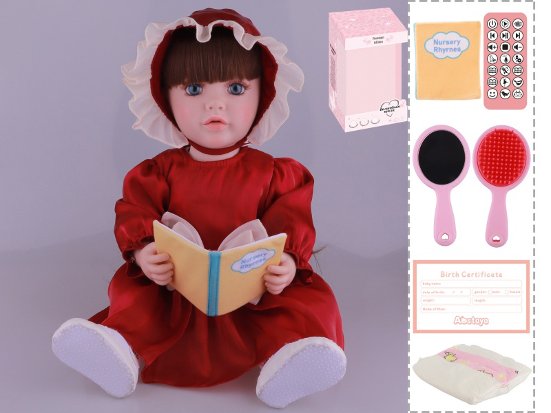 22-Inch Bionic Smart Rebirth Doll, Capable Of Bionic Shaking Of The Head, Raising Of The Hand, Mouth Movement To Speak, Intelligent Dialogue, Recording, Imitating The Tongue, Oral Skills, Dance Music