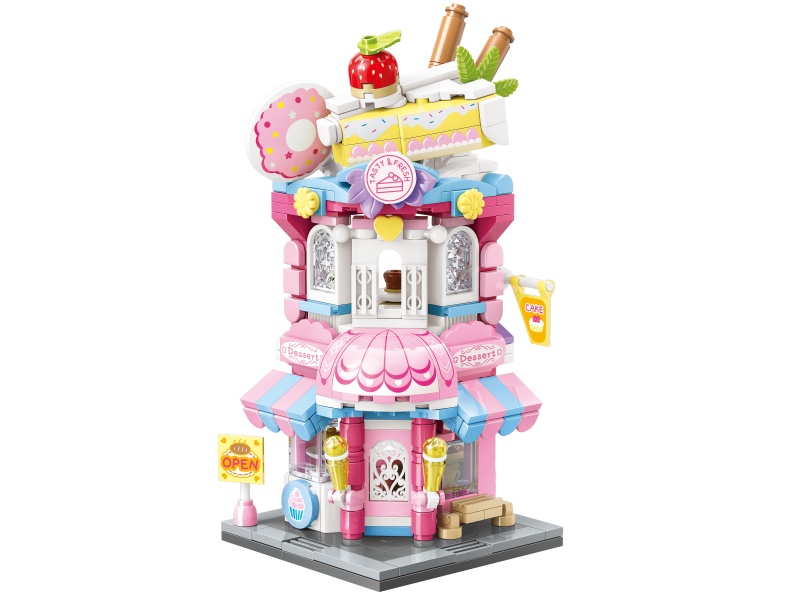 365Pcs Of Building Blocks Create A Colorful Street Scene