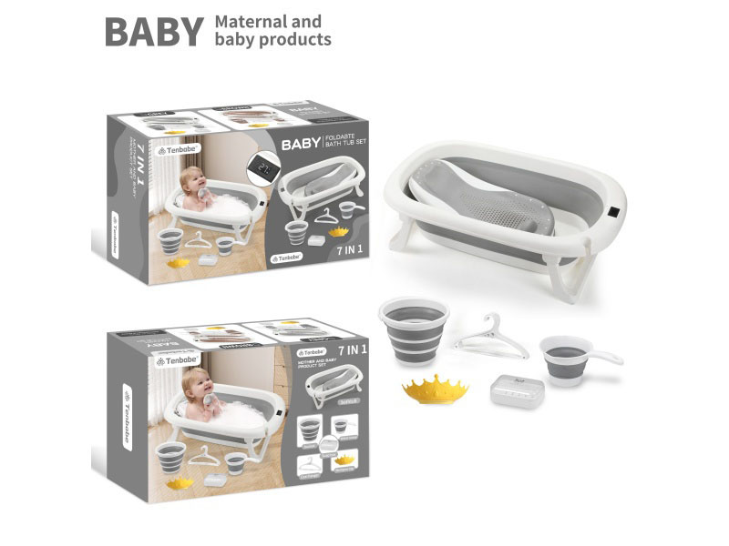 Seven-Piece Folding Bathtub Set