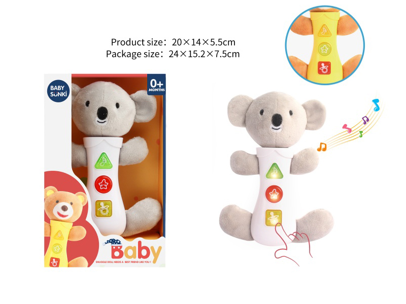 Plush Koala Baby Rattle With Light And Music