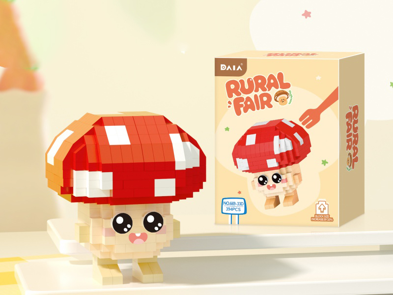 Building Blocks: 394 Pcs Of Vegetables - Mushrooms