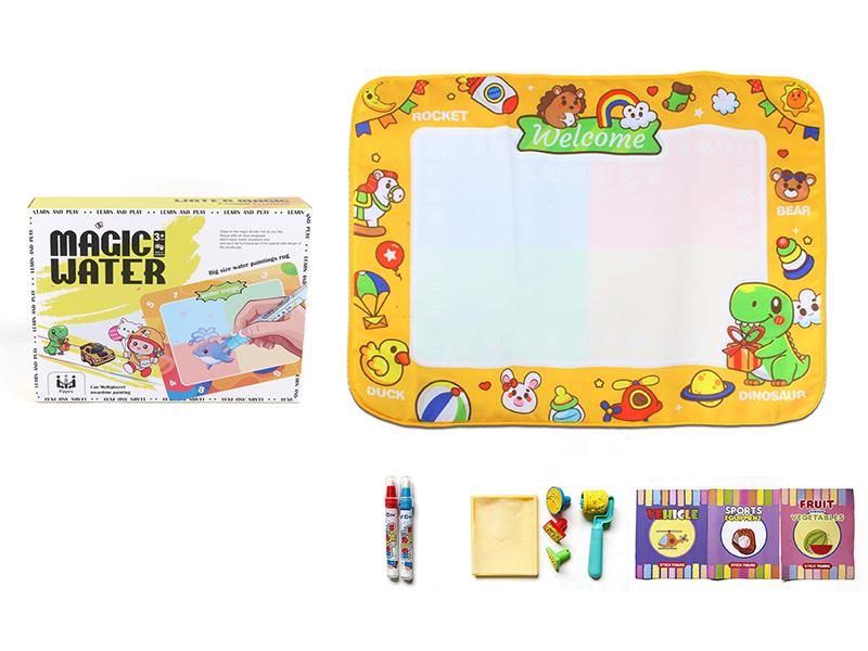 Cartoon Dinosaur Water Canvas Magic Mat Set