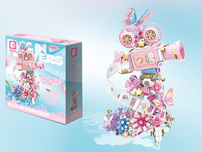 Flower Butterfly Video Recorder Building Blocks 1108pcs