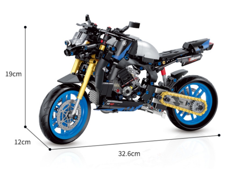 Building Blocks: 1:8 Technology Motorcycle Series - Yama Clam 582 Pieces