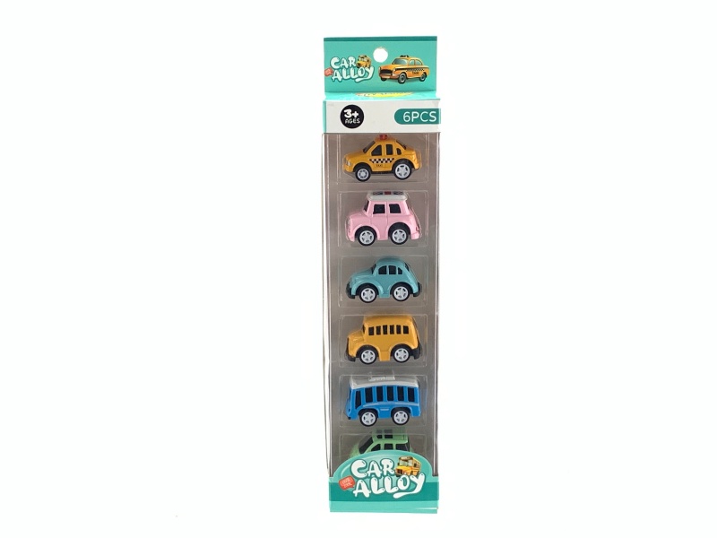 Homaley Alloy Cartoon City Bus Taxi School Bus Car Strip
