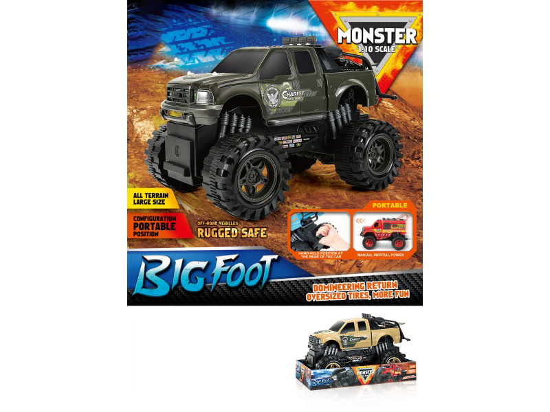 Inertial Monster Military Pickup Truck 1:10