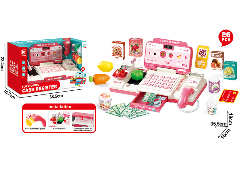 Electric Intelligent Recognition Cash Register Set 26PCS