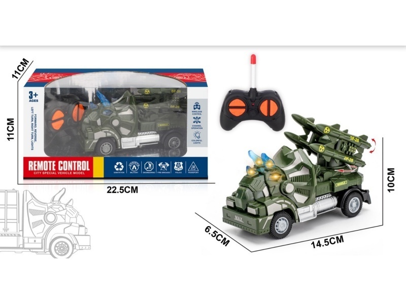 Four-Way Triceratops Remote-Controlled Military Missile