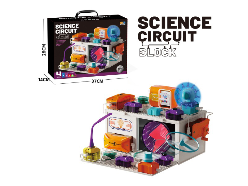 Circuit Building Blocks: Flip Animation Machine +Led Imaging Fan + Bamboo Dragonfly Small Fan + Small Desk Lamp