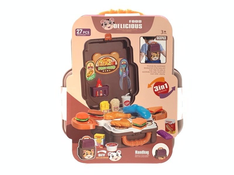 Household Play Toys Food Three-In-One Cartoon Mcdonald'S Schoolbag