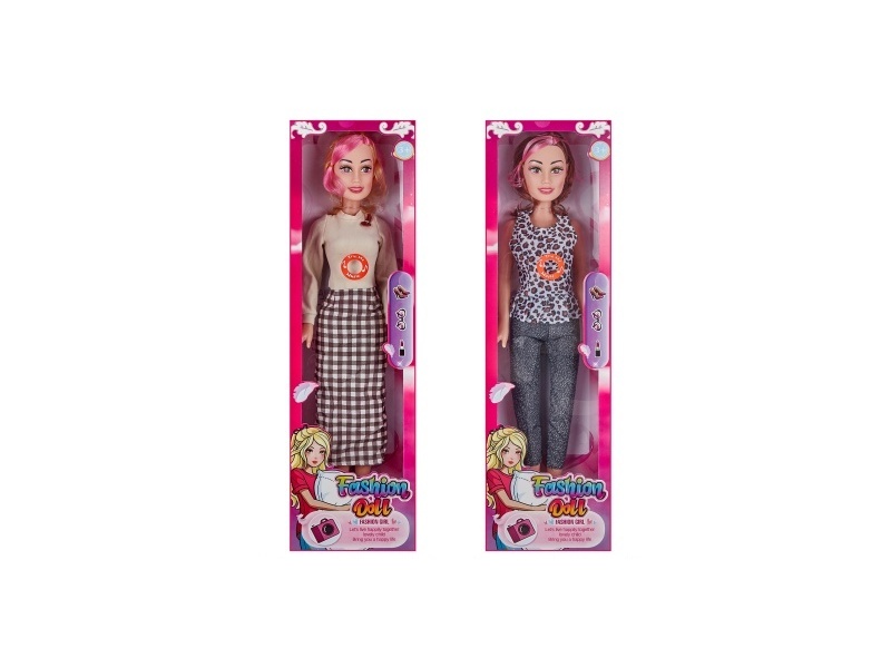 A 28-Inch Hollow Music Ic Fashionable Barbie Doll In A Window Box