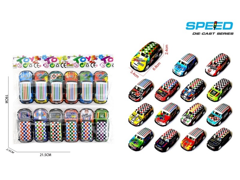 Pull Back Iron Off-Road Vehicles 12pcs