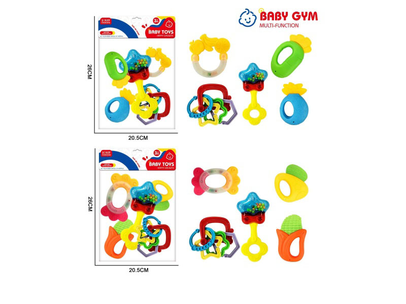 A 9-Piece Set Of Baby Rattle Gum