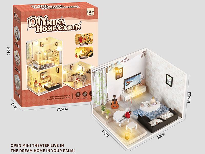 DIY Mini Home Cabin - Living Eoom