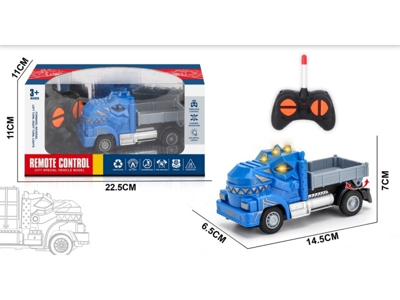 Four-Wheeled Tyrannosaurus Rex Remote-Controlled Transport Truck