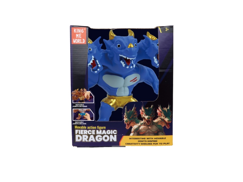 Hard Plastic Small Three-Headed Dragon Action Figure