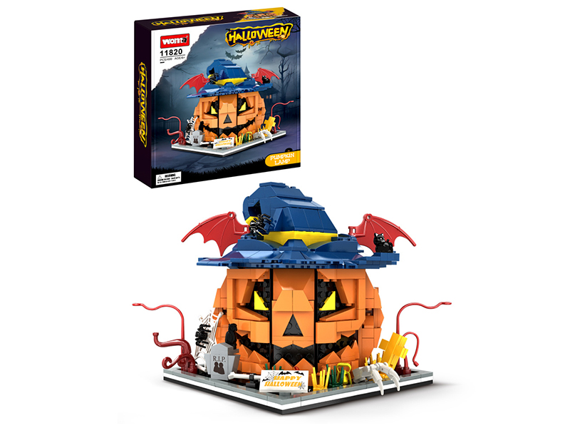 Halloween Pumpkin Lantern Candy Box Building Blocks 499pcs