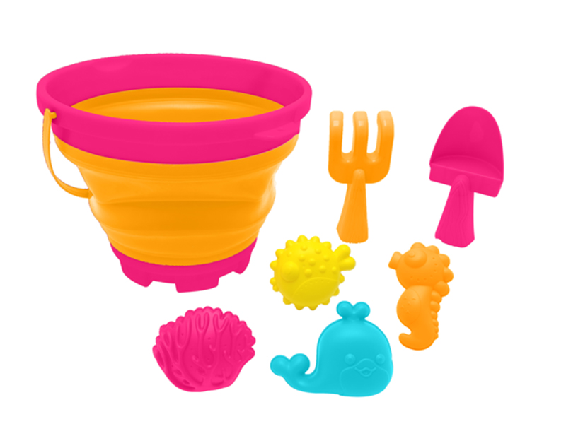 Fold Beach Bucket Set 7Pcs