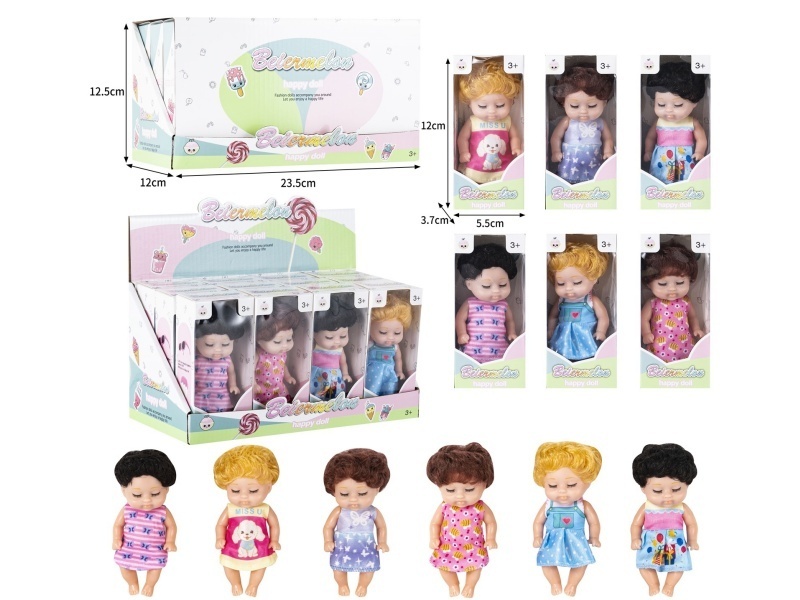 4-Inch Solid Sleeping Dolls (12-Piece Set)