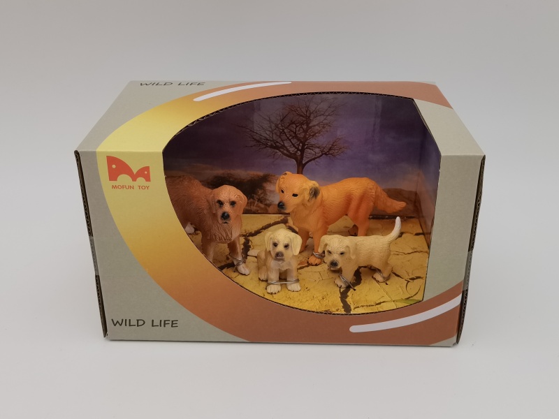 Male Golden Retriever + Female Golden Retriever + Little Golden Retrievers(4PCS)