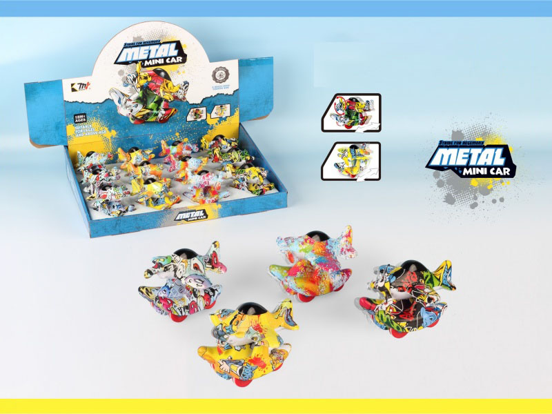 Inertial Graffiti Alloy Car (12Pcs)