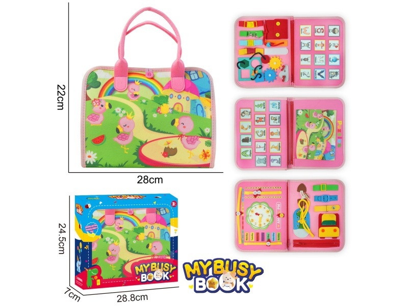 Montessori Early Childhood Education And Intelligence Enhancement - A 5-Page Flamingo Busy Book On Felt