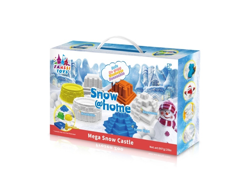Ice and Snow Castle 907g snow +3 large castle molds +1 snow clip +1 covered non-woven fabric tray