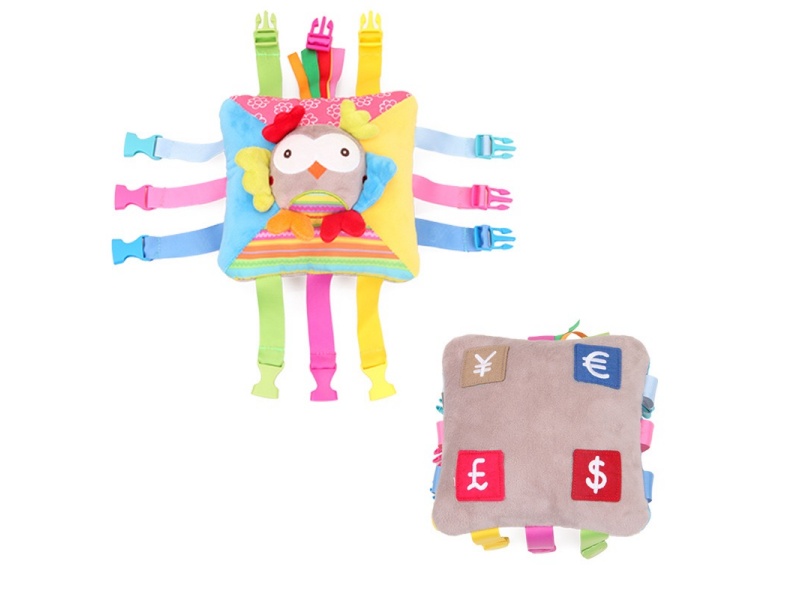 Owl Intelligence Baby Color Recognition Plush Clasp Toy