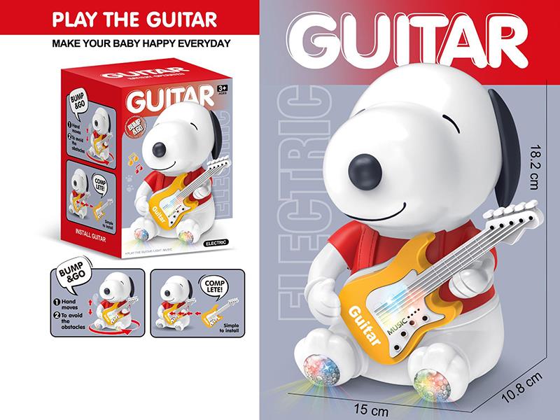 Electric Bump And Go Guitar Snoopy With Lights And Music