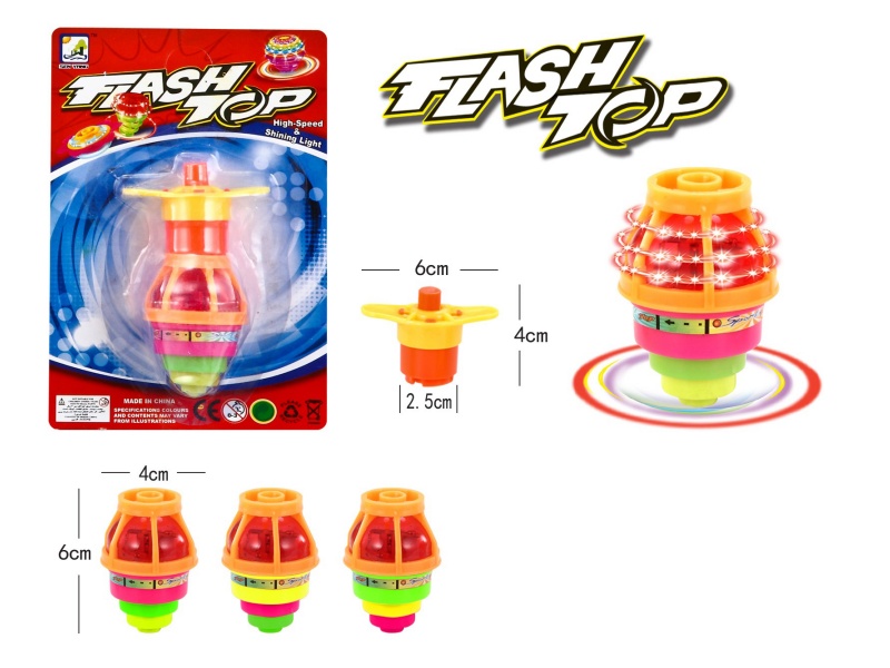 Windup Top Toy With Light