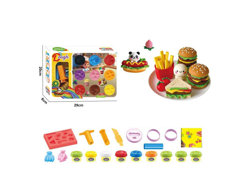 9-Piece Set Of Colored Clay