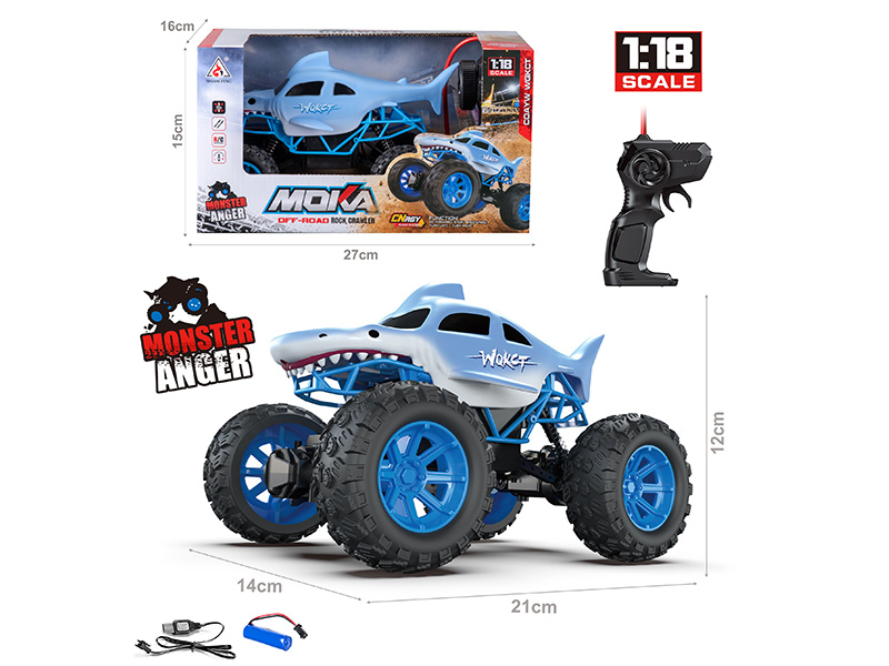 1:18 Remote Control Shark Climbing Car
