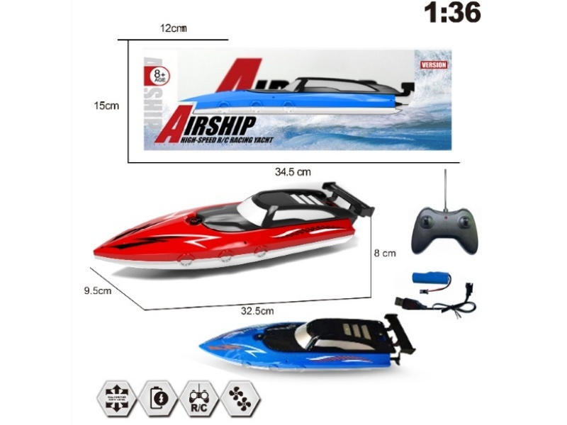 27-Frequency Twin-Paddle High-Speed Remote-Controlled Boat