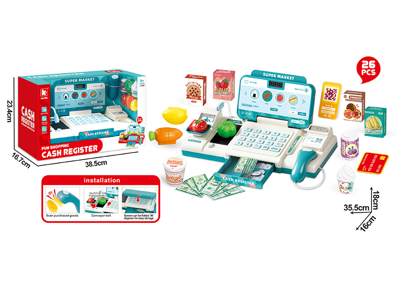 Electric Intelligent Recognition Cash Register Set 26PCS