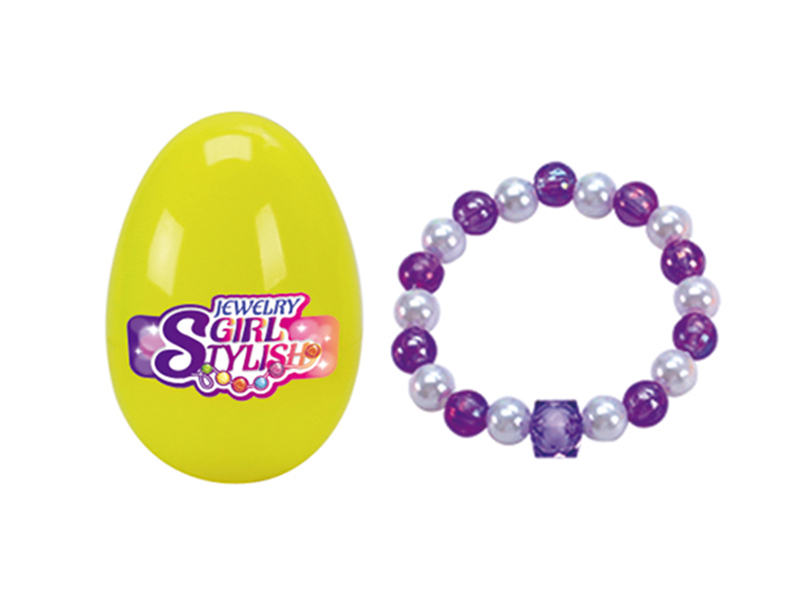 Eggshell + Beaded Bracelet