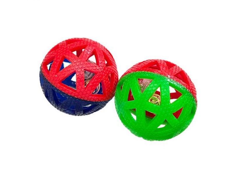 Pet Toys With Illuminated Bell Grid Balls