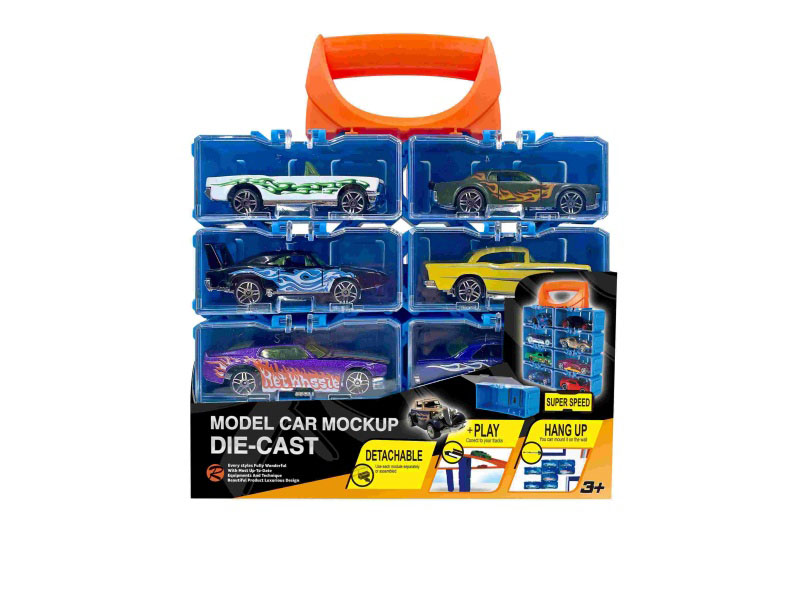 Diy Alloy Car Carrying Case For 8 Pieces