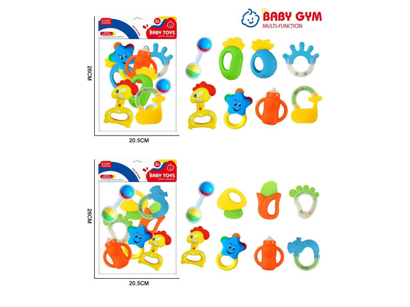 A 10-Piece Set Of Baby Rattle Gum