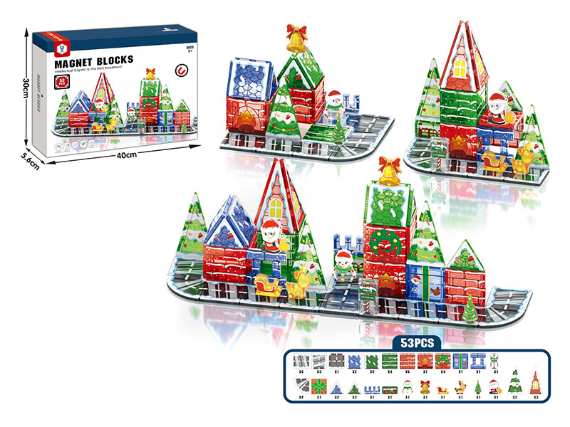 Christmas Magnetic Building Blocks 53pcs