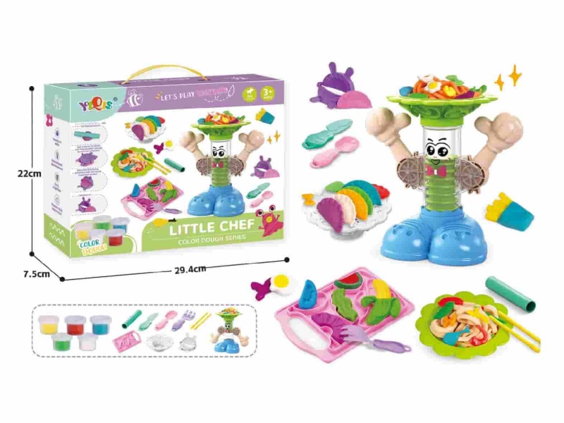 Little Chef Pasta Machine Colored Clay